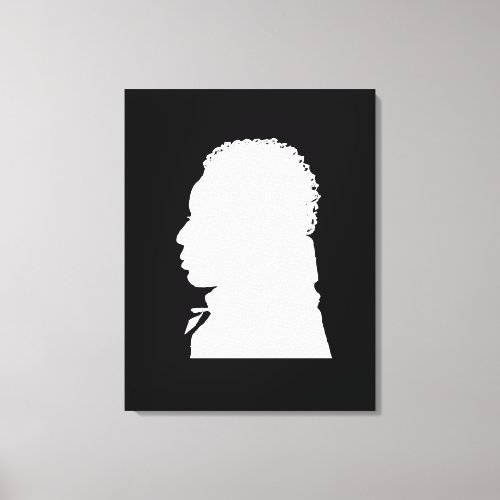 African American Silhouette left facing Canvas Print