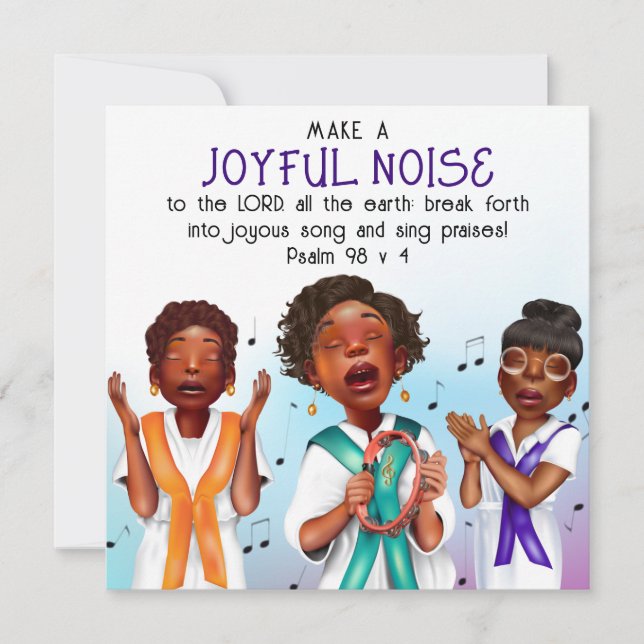 African American Singers Holiday Card (Front)