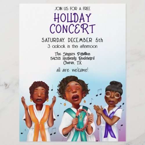 African American Singers Holiday Flyer