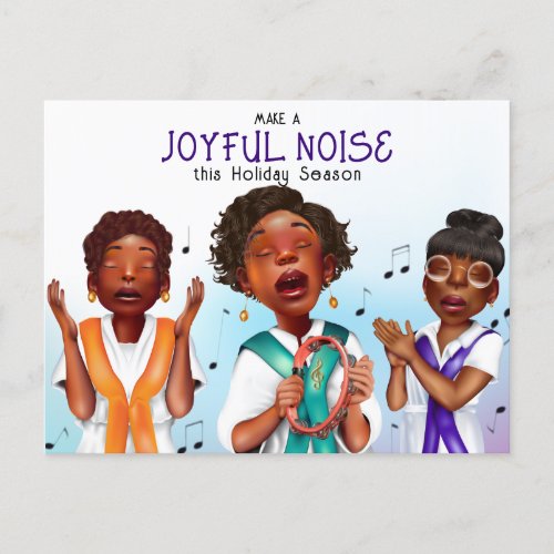 African American Singers Holiday Postcard