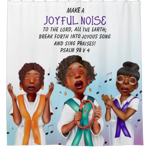 African American Singers Holiday Shower Curtain