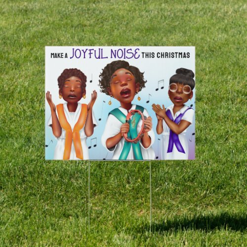 African American Singers Holiday Sign