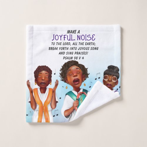 African American Singers Holiday Wash Cloth