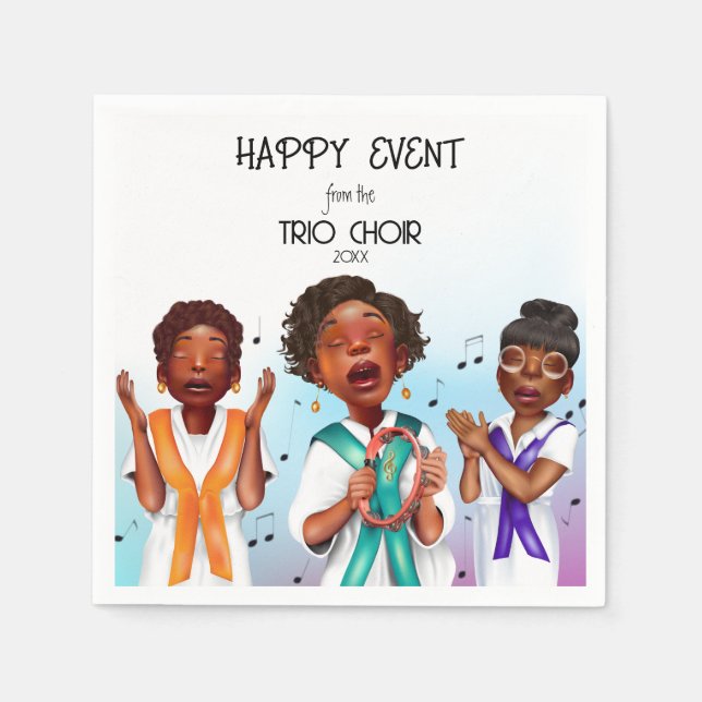 African American Singers Napkins (Front)