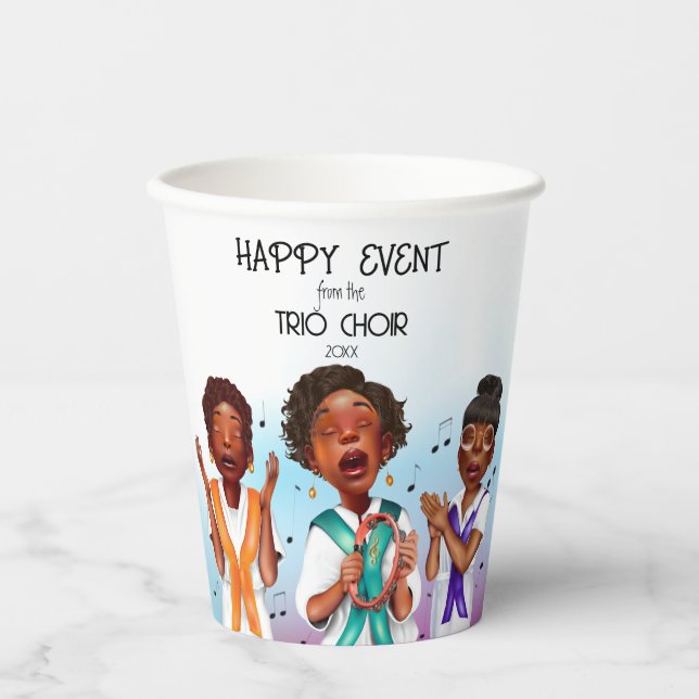 African American Singers Paper Cups (Front)