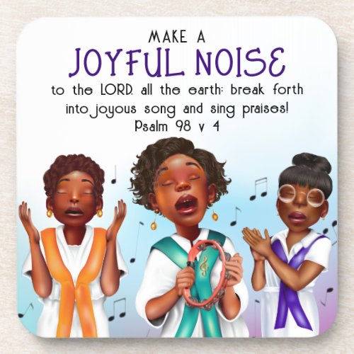 African American Singers Scripture Beverage Coaster