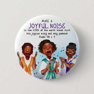 African American Singers Scripture Button