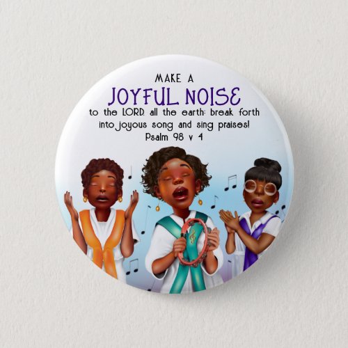 African American Singers Scripture Button