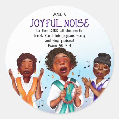 African American Singers Scripture Classic Round Sticker