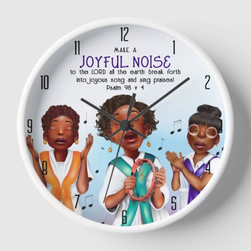 African American Singers Scripture Clock