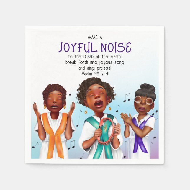 African American Singers Scripture Napkins (Front)