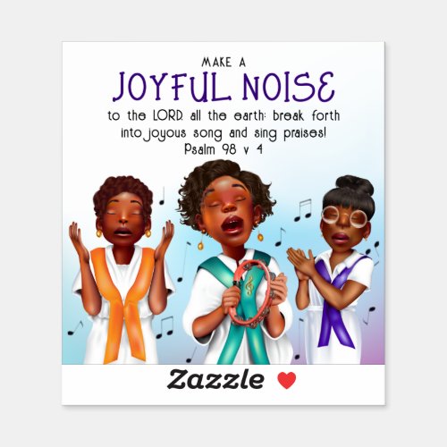 African American Singers Scripture Sticker