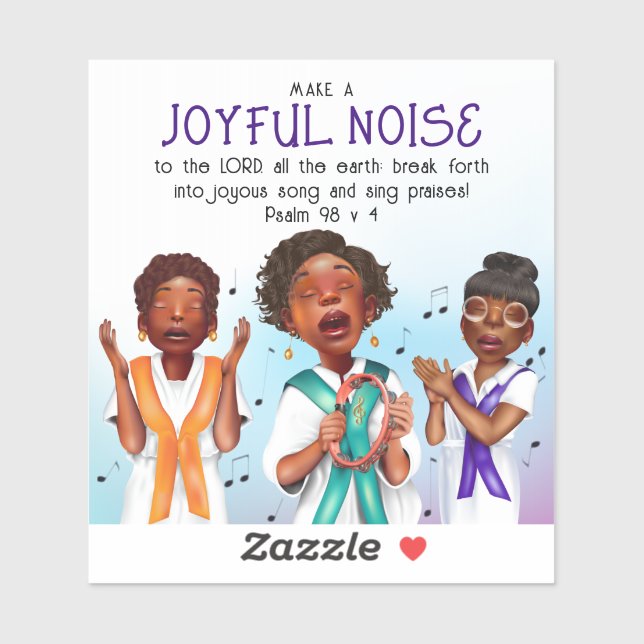 African American Singers Scripture Sticker (Sheet)