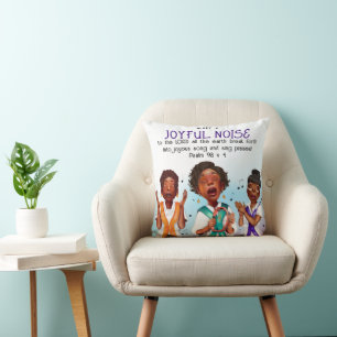 African American Singers Scripture Throw Pillow