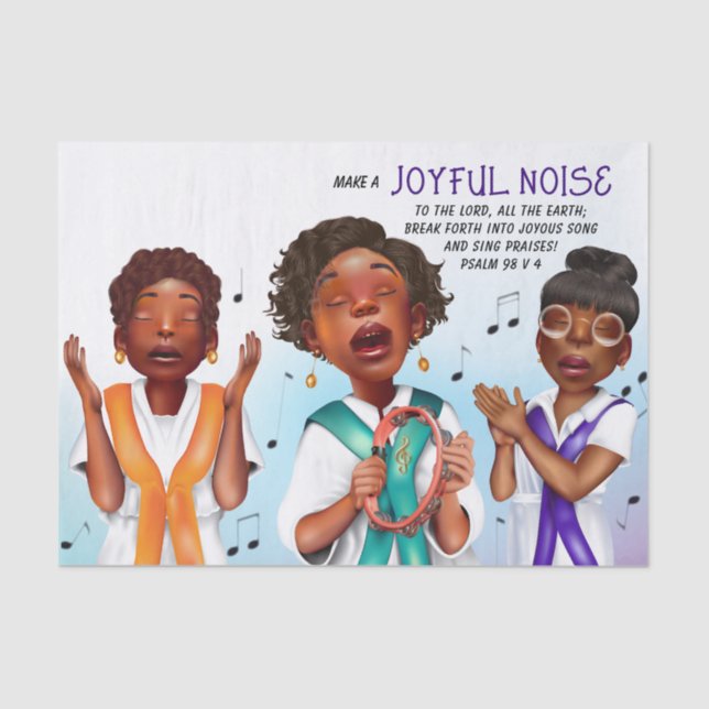 African American Singers Scripture Tissue Paper (Front)