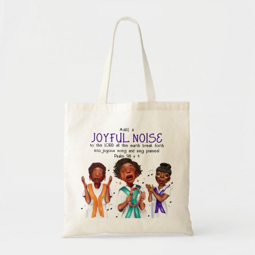 African American Singers Scripture Tote Bag