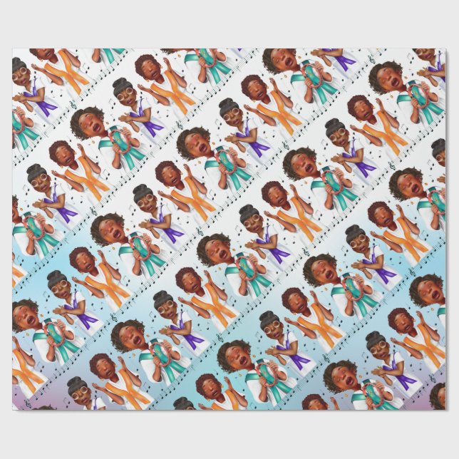 African American Singers Wrapping Paper (Flat)