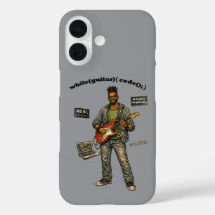 African American Software Engineer Guitar Player iPhone 16 Case