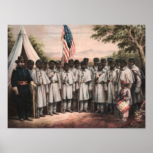 African American Soldiers _ Civil War _ 1864 Poster