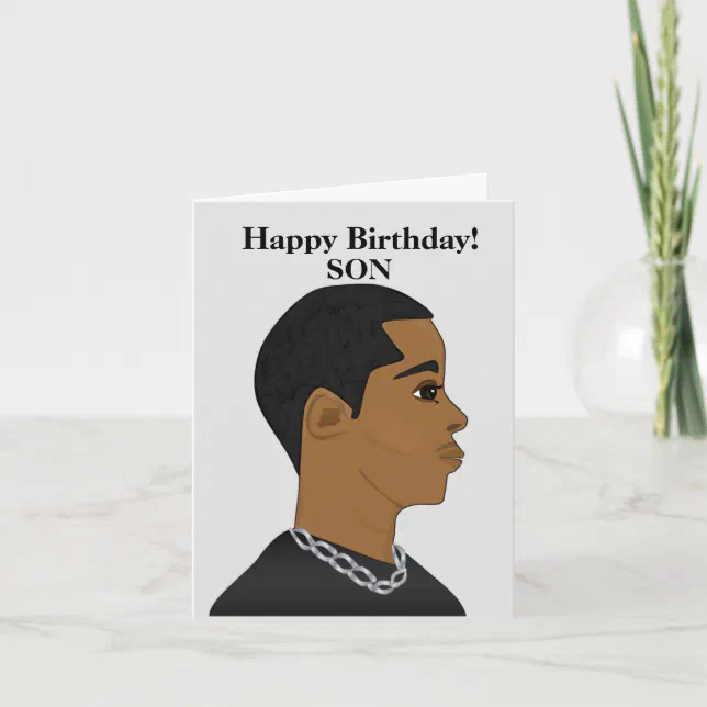 African American Son Birthday Card | Zazzle