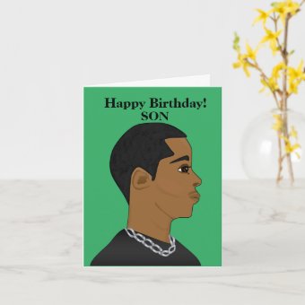 African American Son Birthday Card | Zazzle