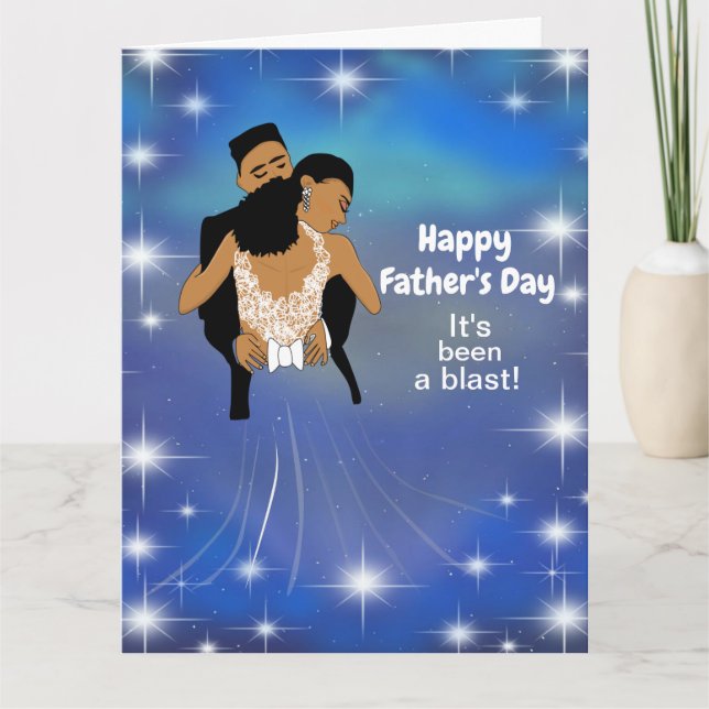 African American Starry Skies Father's Day Card (Front)