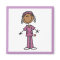 African American Stick Figure Nurse