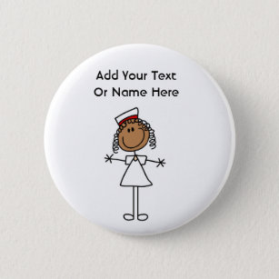 African American Stick Figure t-shirts and Gifts Button