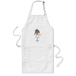 African American Stick Figure t-shirts and Gifts Long Apron