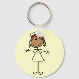 African American Stick Figure Tshirts and Gifts Keychain