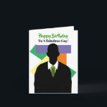 African American Suit & Tie Happy Birthday Guy Card<br><div class="desc">Send out a card to a deserving friend or family member that is refreshing and uplifting.  This trendy card features a silhouette of an African American man with a black vest and green tie.</div>