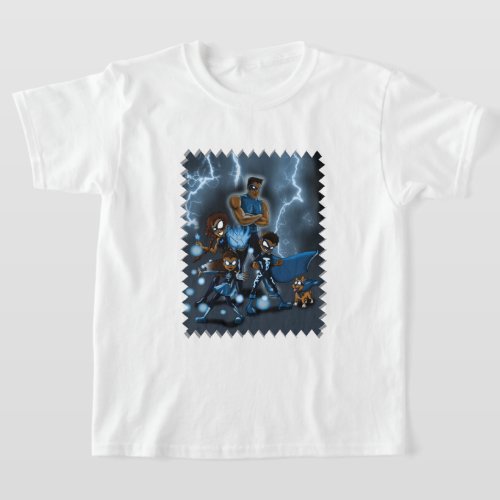 African American Superhero Family T_Shirt