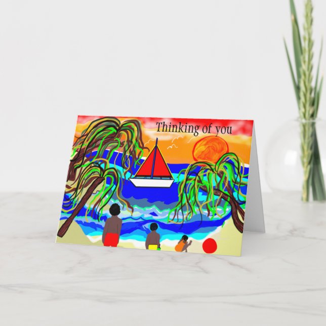 African American thinking of you Card (Front)