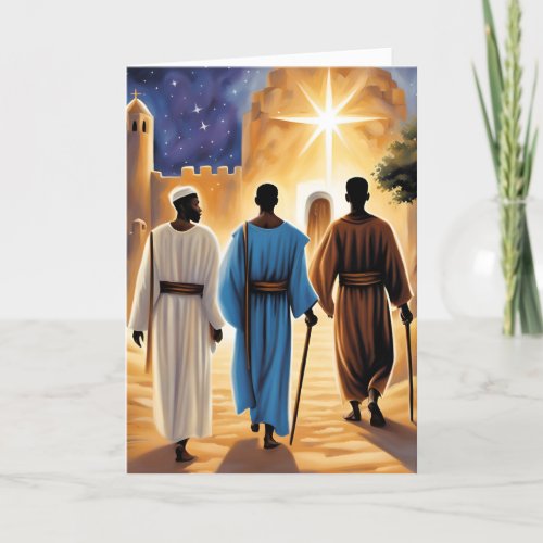 African American Three Wisemen Christmas Card