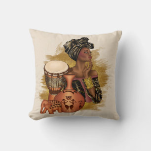 African American Throw Pillow
