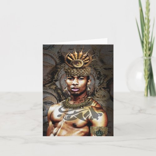 African American Tribal Prince Card