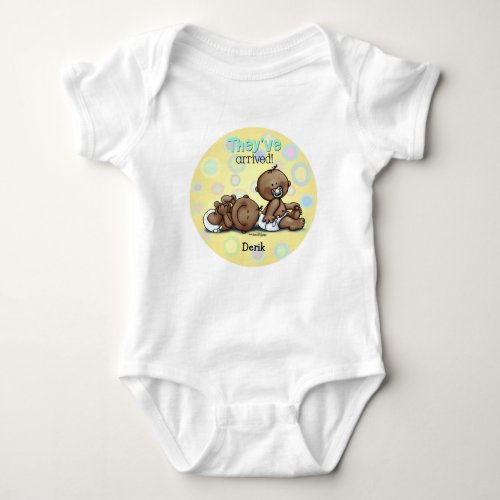 African American Twins Arrived Baby Bodysuit
