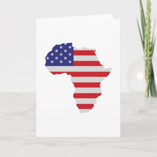 African American United States Flag Card