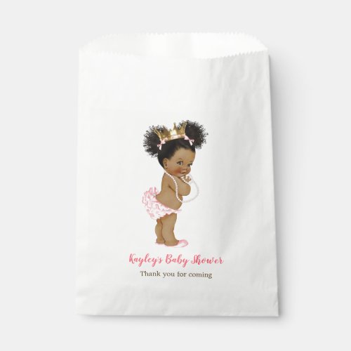 African American Vintage Princess Baby Shower Favor Bag