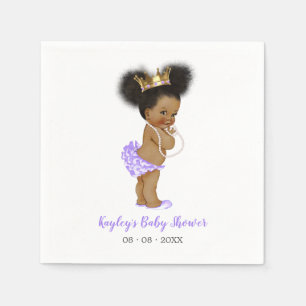 African American Vintage Princess Napkins Purple