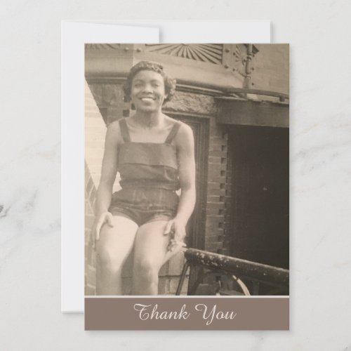 African American Vintage Thank You Card