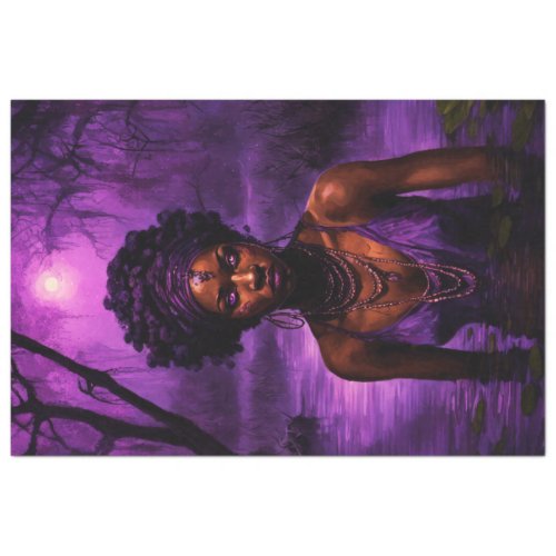 African American Voodoo Priestess in the Bayou Tissue Paper