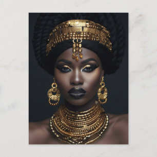 African American Wall Art, Black Woman Art Postcard