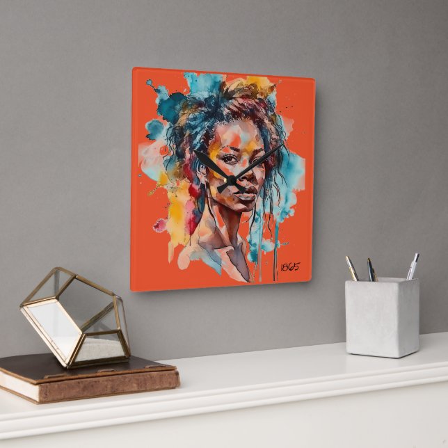 AFRICAN AMERICAN Wall Clock (Office)