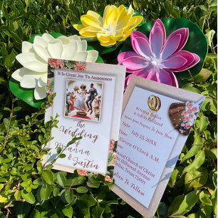 African-American Wedding Ancestor Tradition Foil Invitation