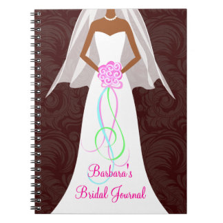 African American Wedding Damask Journal Notebook
