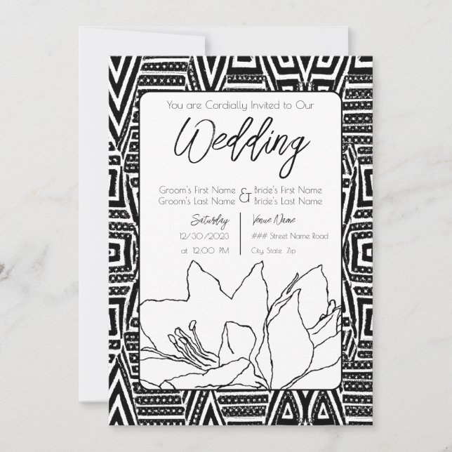 African American Wedding Invitation (Front)