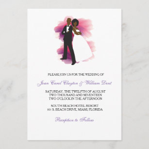 African American Wedding Invitation