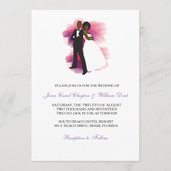 African American Wedding Invitation