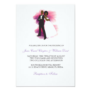 African American Wedding Invitations Stationery Zazzle